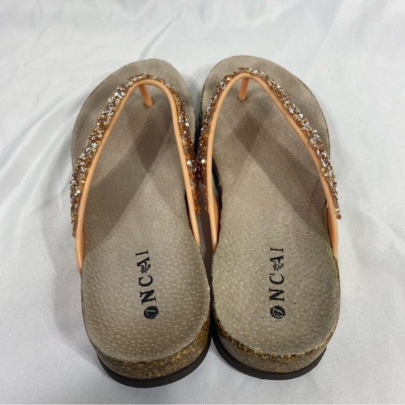 Oncai Glittery Cork Thong Sandals - Picture 7 of 8